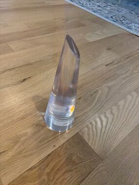 West Elm Clear Glass Cone Accent in Transparent Crystal